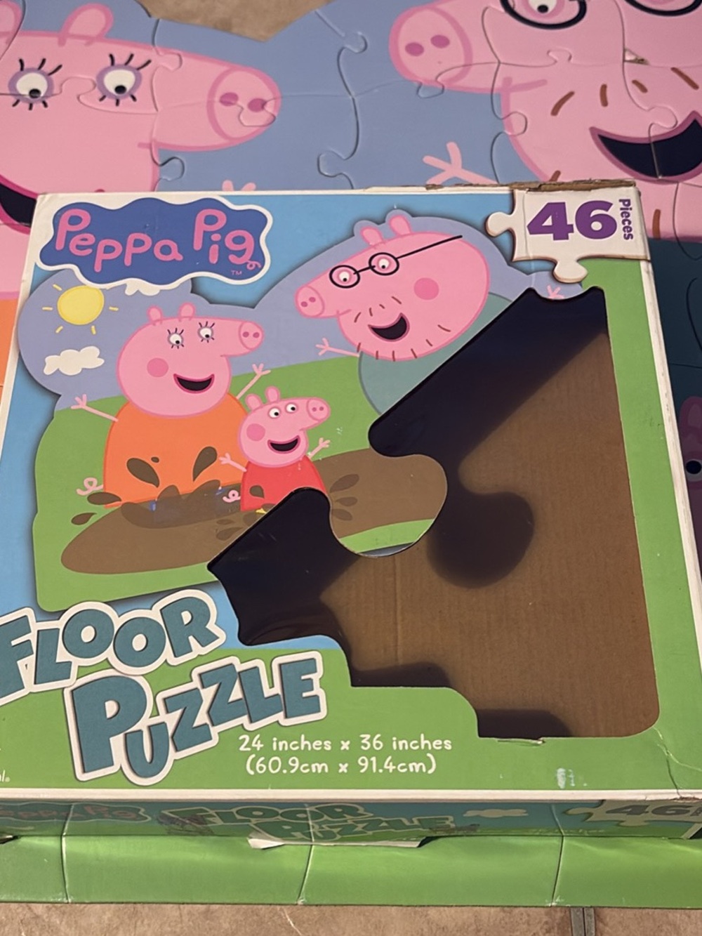Peppa Pig Floor Puzzle – Pink, Green, Blue 46 piece